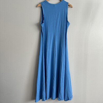 Nordstrom Women's Sleeveless Cotton Blend Dress Blue XL
