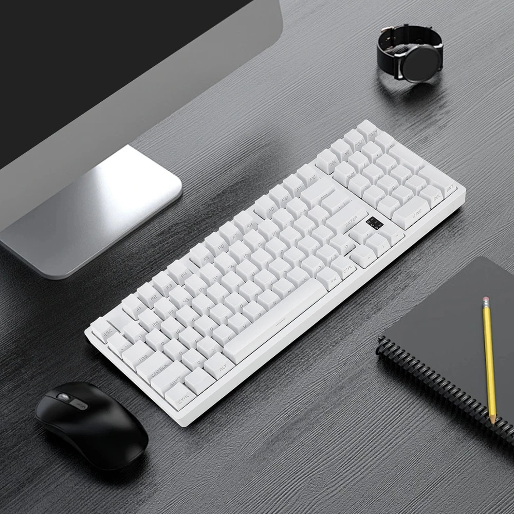 98-Key Wireless Mechanical Keyboard with 3-Mode Connectivity, Linear Switches, and RGB Backlight
