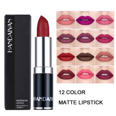 Velvet Matte Lippenstift Matte Wasserfest Lipstick Waterproof Antihaft Langleb ~