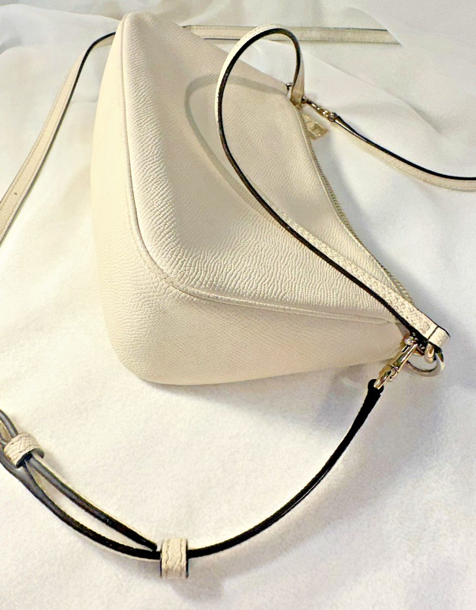 COACH #F25591 Top Handle Pouch in Crossgrain Leather Sz 8.75