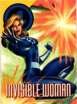 INVISIBLE WOMAN #56 BASE 1996 Marvel Vision Embossed Collectible Card