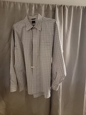 Chaps Dress Shirt Mens XL Multicolor Check Stretch Oxford NWT!