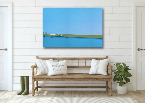 HOCKNEY STYLE 21- FRAMED CANVAS ARTIST WALL ART PAPER PICTURE PRINT- POOL - Picture 5 of 15