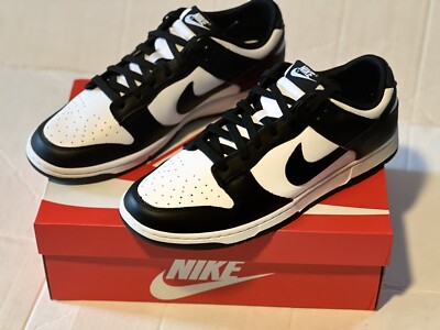 Size 9 - Nike Dunk Low Panda Retro White Black DD1391-100 In Hand