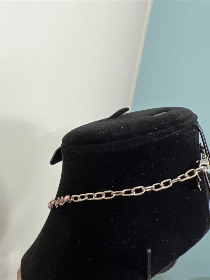 Collar Agatha Paris Mariposa Estrás Copa Cadena y Piedras Cristal Rosa 12 pulgadas Foto 3 de 4