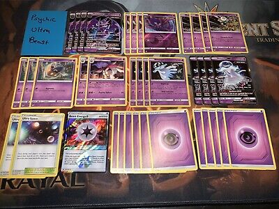 Pokemon Complete Deck - Psychic Ultra Beast - Nihilego GX, Naganadel GX,  Malamar