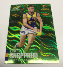 2020 Select AFL Prestige Trading Card GREEN PARALLEL Brad Sheppard #024 Eagles