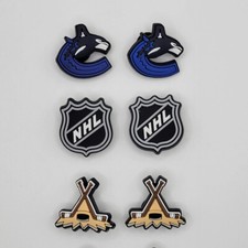 NHL Vancouver Canucks Hockey Team For Crocs Shoe Charms Jibbitz - 6 Pieces