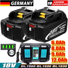 2X Für Original Makita Akku BL1860B 18V/6,0Ah 12Ah 197422-4 Ersatzakku/Ladegerät