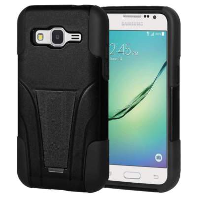 AMZER DOUBLE LAYER HYBRID CASE WITH KICKSTAND- SAMSUNG GALAXY CORE PRIME SM-G360