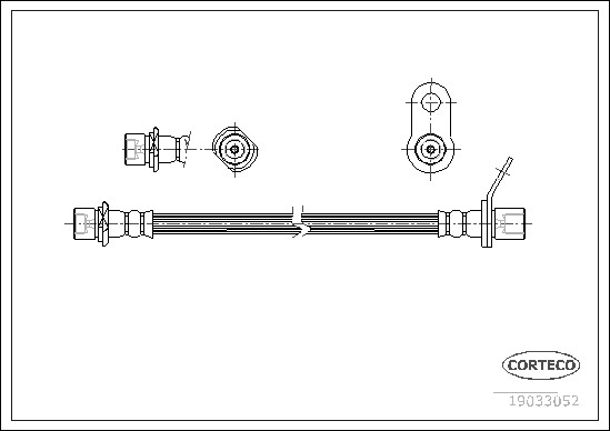 Corteco 19033052 Bremsschlauch Hinten Links 384 Mm FüR Toyota-image