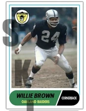 1968 STCC #222 Willie Brown Topps Oakland Raiders Grambling HOF custom