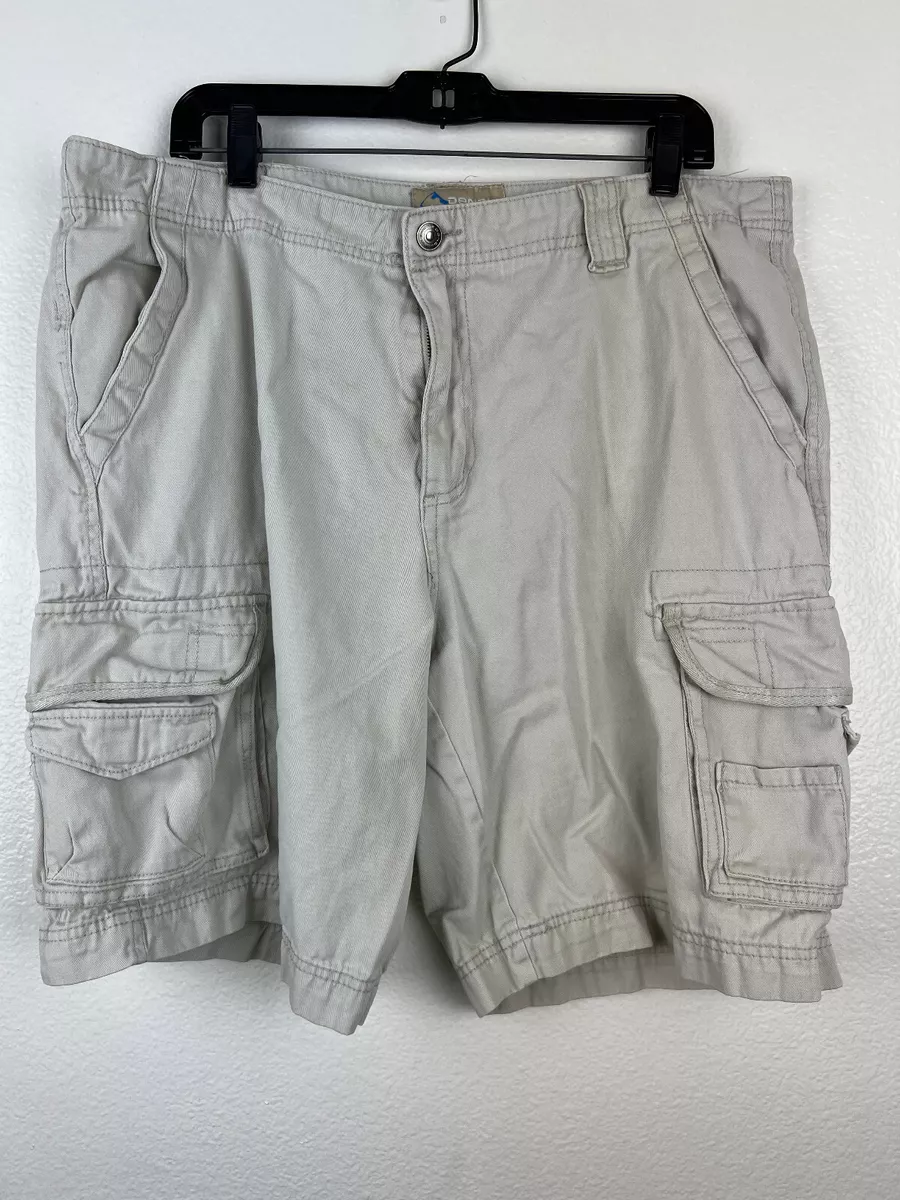 Denali Cargo Shorts Men s Size 38 Beige 8 Pockets Zip Fly Side