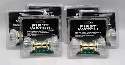 Glass Door Knobs with Spindle Indoor First Watch Remodel Vintage Look Lot of 6