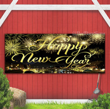 Happy New Year 032 indoor outdoor banner sign