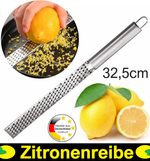 Zitronenreibe Edelstahl Parmesanreibe Muskat Ingwer Reibe Handreibe Käse, Presse