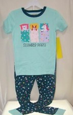 New Cat And Jack Slumber Party Pajama Set Sleepwear size 6T pajamas Short Sleeve