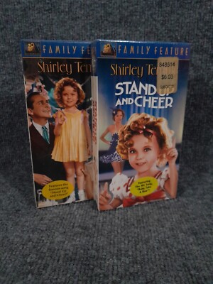 Lot Of 2 Shirley Temple VHS Stand Up and Cheer Baby Take A Bow Brand New Sealed