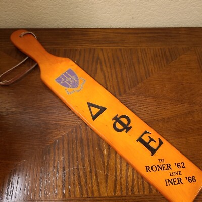 Vintage Pledge Paddle University Illinois 1960s Delta Phi Epsilon Sorority RHO