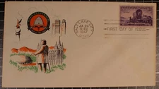 Scott 950 - 3 Cents Utah - 1st Americover FDC - Unaddressed - Planty 950-6