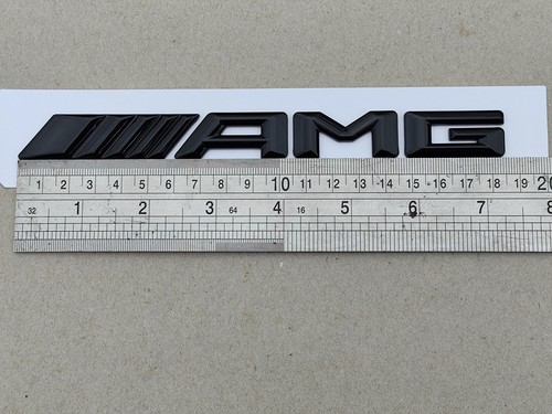 Gloss Black F/Mercedes C220 AMG W204 Saloon C204 Coupe Rear Badges Emblems 07-15 - Imagen 4 de 10