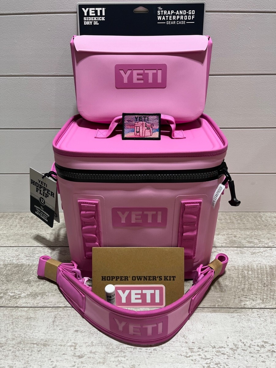 YETI Hopper Flip 12 Soft Cooler💞POWER PINK💞+MATCHING 3L Sidekick
