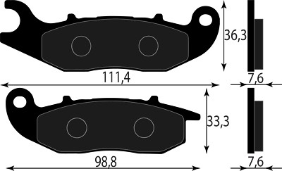 Pastiglia freno anteriore 864342 DERBI Mulhacen 125 (4T) 7N001791 2007 2008