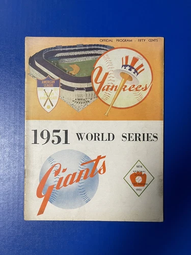1951 World Series Program New York Yankees VS New York Giants