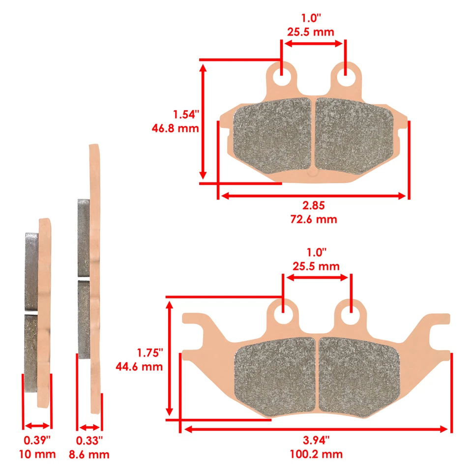 Pastillas de freno traseras para Kawasaki Brute Force 300 KVF300 2022-2023 43082-014 sinterizadas Foto 2 de 4