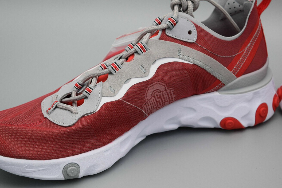 OHIO STATE BUCKEYES Nike React Element 55 Running Shoes Mens  display picture 2