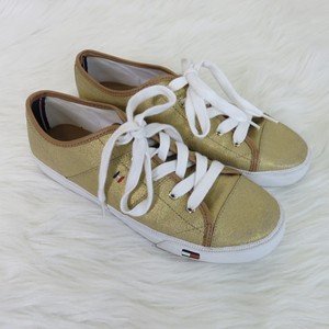 tommy hilfiger gold sneakers