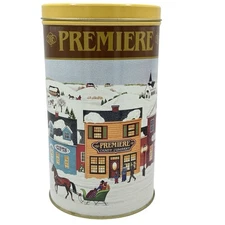 Premier Candy Company Milk Chocolate Cordial Cherries Winter Tin (Empty)