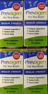 4 AUTHENTIC!! PREVAGEN REGULAR STRENGTH BRAIN SUPPLEMENT 30 CAPS X4 120 CAPSULES