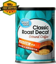 Great Value Decaffeinated Classic Medium Roast Ground Coffee, 9.6 oz