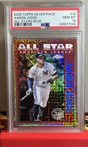 Aaron Judge Blue /150 - 2025 Topps Chrome Silver Pack All Stars #12 PSA 10