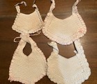 Lot Of 4 Vintage Handmade Crocheted Infants Bibs 1940’s - 50’s — photo 1