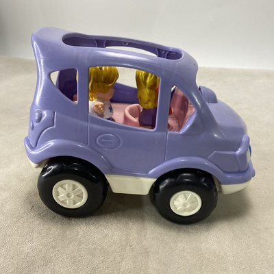 #ad Fisher Price 2005 Little People Lil#x27; Mover musical SUV Mini Van Purple Car Sound $15.97