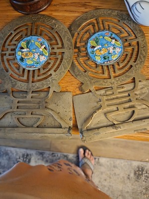 decorative objects, possibly some form of antique or vintage Asian art