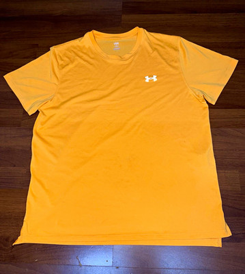 Under Armour Herren T-Shirt  L Orange Fitted Kurzarm Rundhals atmungsaktiv