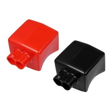 1 Pair Car Battery Terminal Insulation Covers, 15mm 0.59" Top Post Cap Univer...