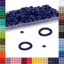 360Pcs Silicone Lentil Beads, 12mm Beads for Small, Navy Blue