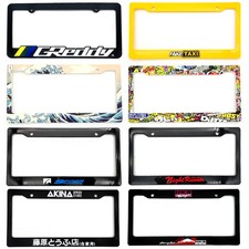 1 Pair2pcs Jdm Racing Style Usa Standard Abs Car License Plate Frame For Tofu 1 Pair2pcs Jdm Racing Style Usa Standard Abs Car License Plate Frame For Tofu