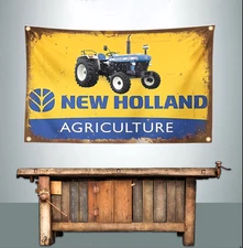 NEW HOLLAND 3' X 5' BANNER FLAG AGRICULTURE (RUSTIC LOOK)