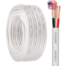 MOOKEERF 18/4 Alarm Wire Shielded Wire 50FT 18 AWG 4 Conductor Stranded Shielded