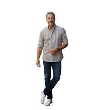 Brooks Brothers Mens 16 Striped Button Down Shirt Long Sleeve Cotton Brown Navy