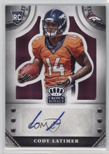 2014 Crown Royale Rookie Signatures Purple Plaid 2/10 Cody Latimer Auto pn1