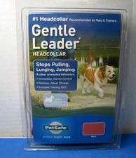 Gentle Leader Head collar, Red- Small to 25 lbs. w/ Training video, Manual