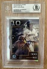 Jesus Made Auto Signed 2025 Bowman Chrome Scouts Top 100 Insert Brewers