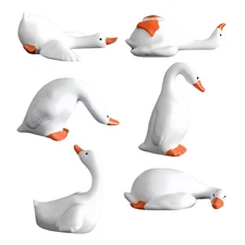 Dashboard Figurines 6Pieces Geese Animal Statue Decor Desktop Statue Accessories