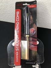 Hot & Hotter Copper Straightening Comb Professional Use Smooth Soft Friz-Free